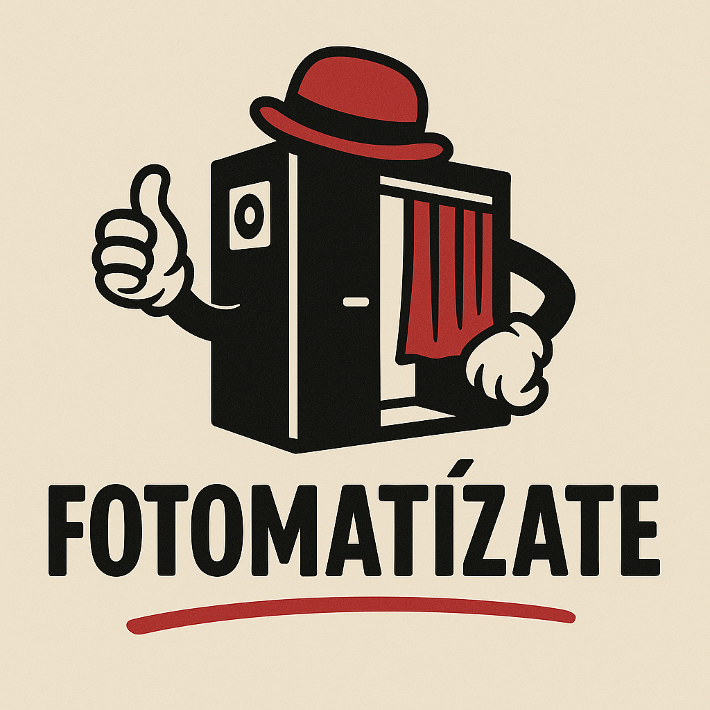 Fotomatón con usuarios divirtiéndose